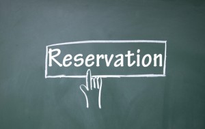 abstract finger click reservation sign